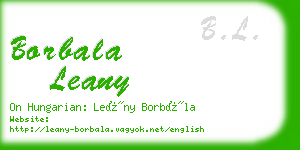 borbala leany business card